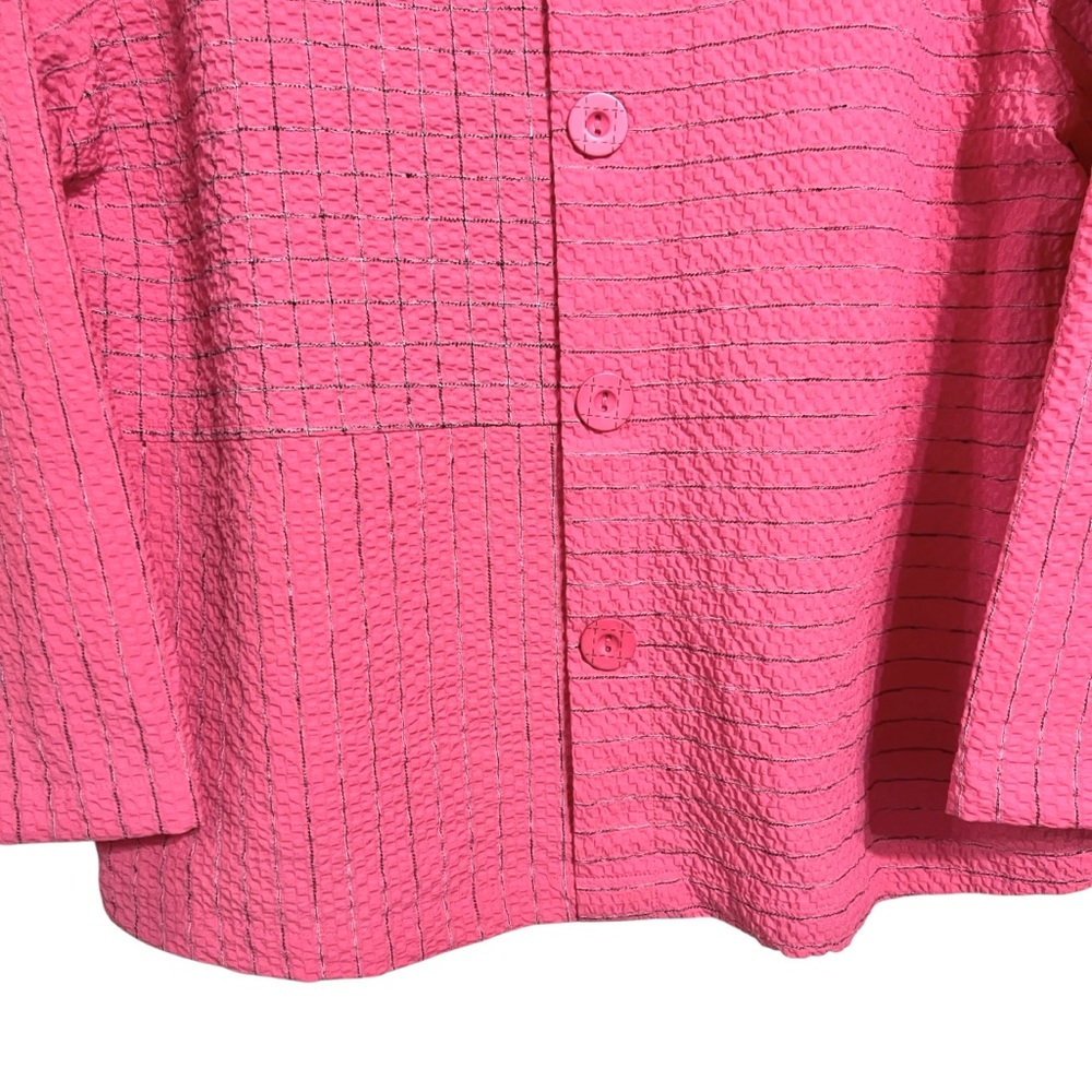 Habitat Pink Textured Boxy Boatneck Blouse - Picture 6 of 9